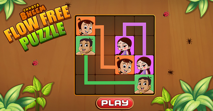 Chhota Bheem Flow Free Puzzle Game