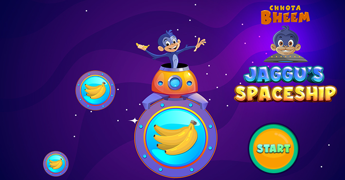 Chhota Bheem Jaggu SpaceShip Game